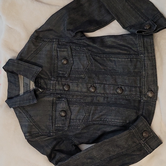 Skull Rock & Republic Denim Jacket Girl's Size 10 - Picture 3 of 9